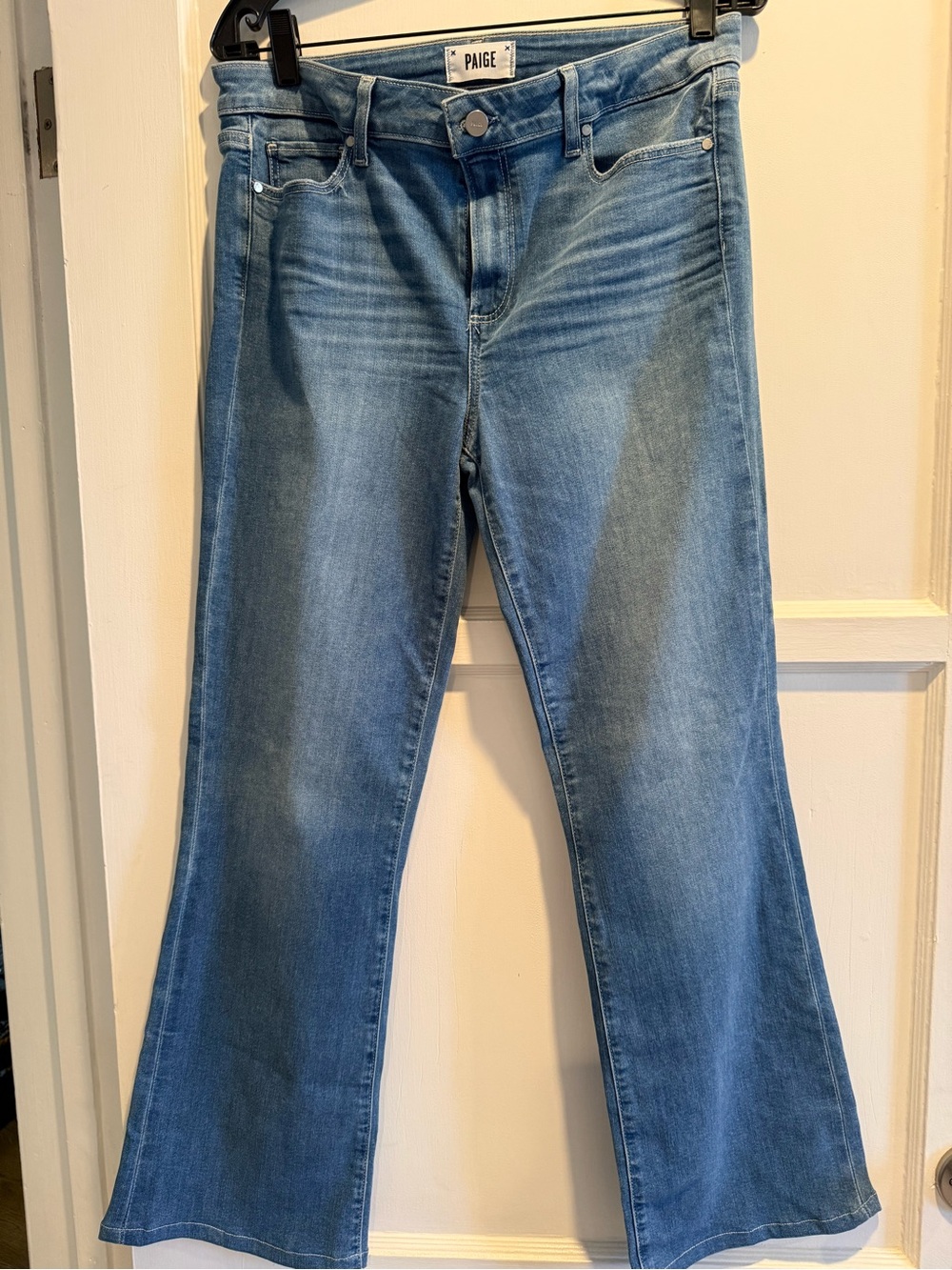 PAIGE Light Blue Wide Leg Jeans